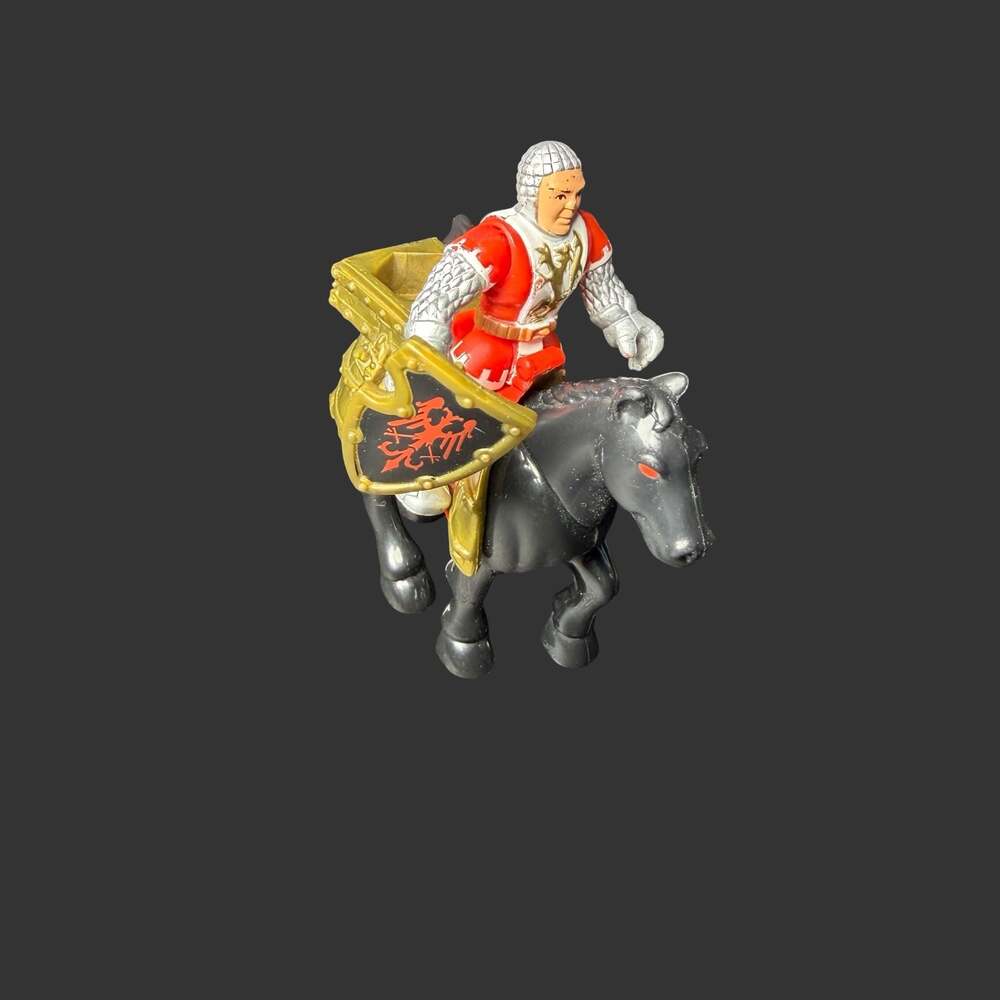 Chap Mei Medieval Knight on Armored Black Horse Action Figure